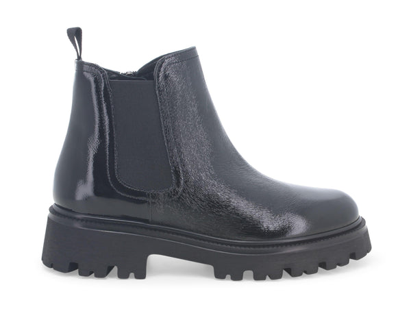 Melluso stivaletti donna chelsea beatles vernice nera R45360-218909